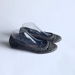 Frye Olive Green Woven Leather Rubber Outsole Flats size 9.5